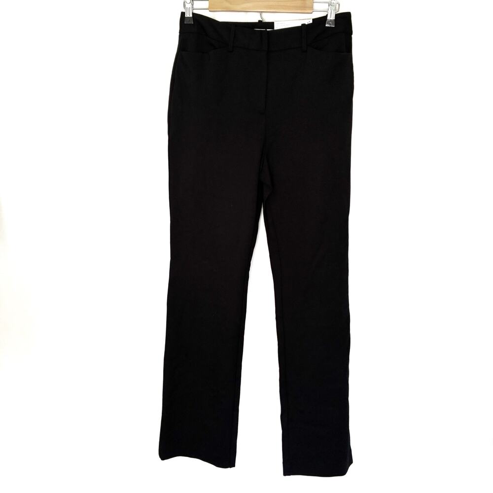 Liz Claiborne Emma Black Flare Leg Mid Rise Dress Pants NWT Womens 6